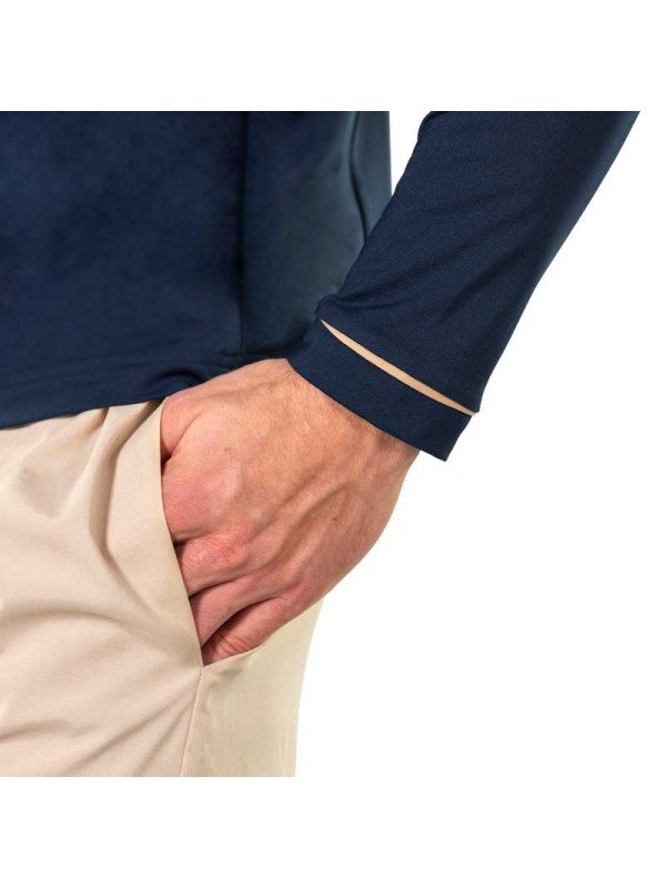 Tecnifibre majica Thermo zip Pro Marine z dolgimi rokavi