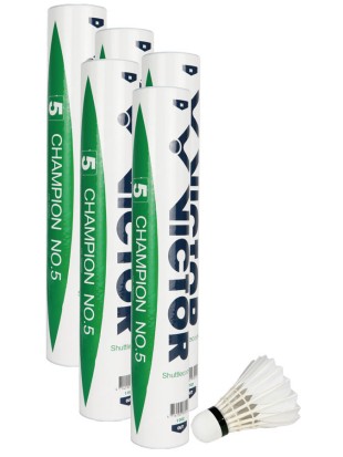 Komplet: 5 x Victor Champion No. 5 pernate žogice